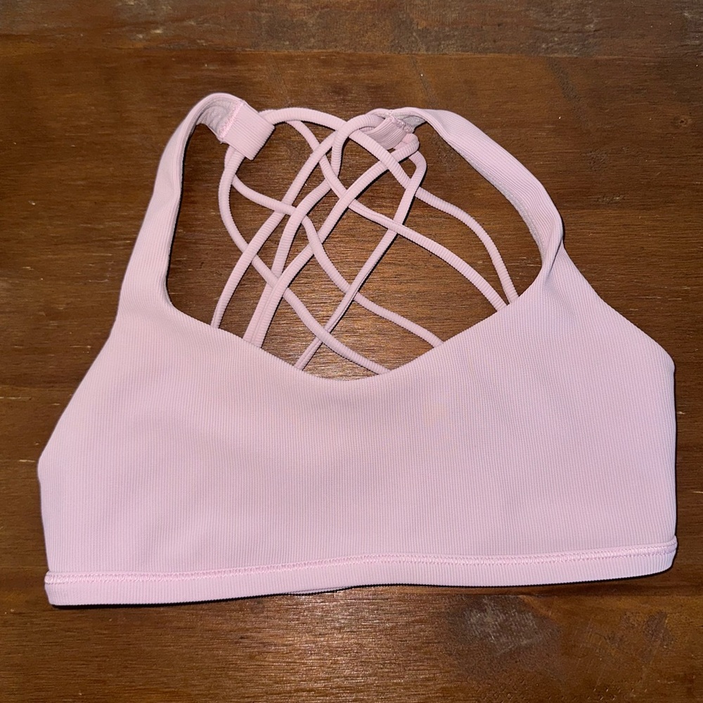 Lululemon Free To Be Bra Wild *pink mist Sz 4